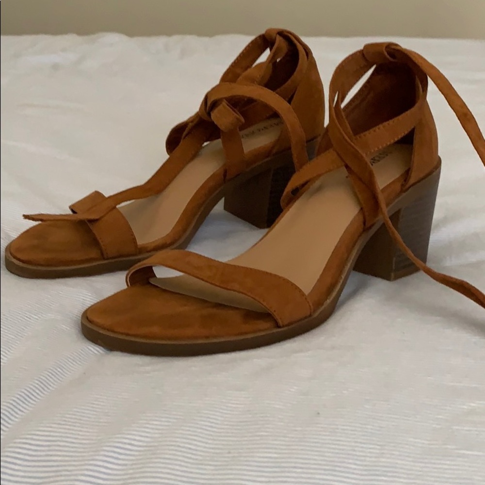 Merona Brown Suede Platform Heels